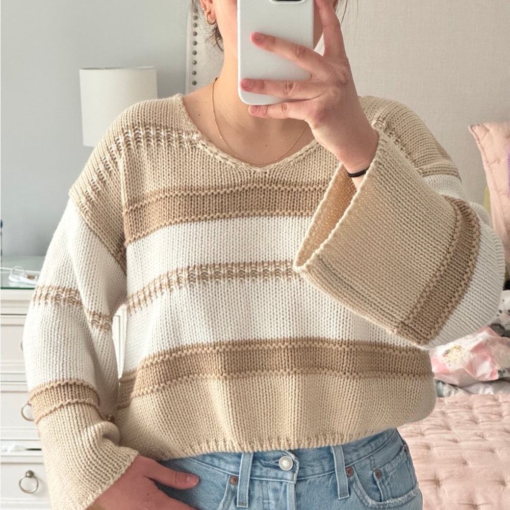 Brown knit sweater